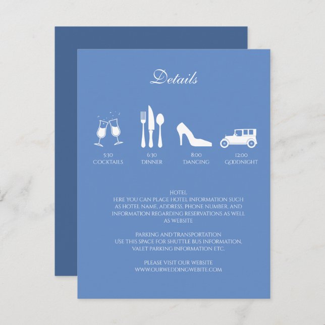 Mariage Pivoines Blanches DÉTAILS Invitation (Devant / Derrière)