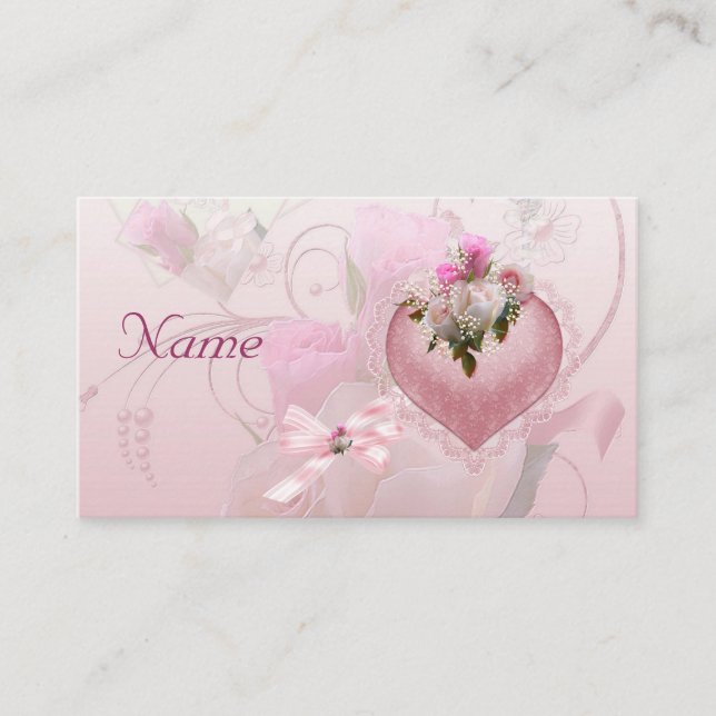 Mariage Place Nom de la carte Pink Floral Supprime (Devant)