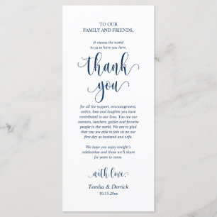 Mariage Place Réglage Merci, Carte Bleue Marine
