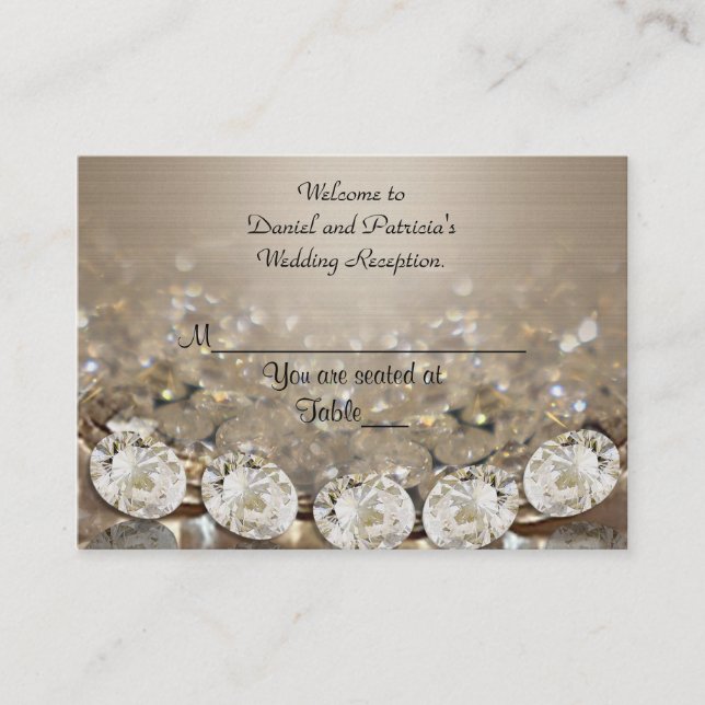 Mariage Placer les cartes Diamants (Devant)