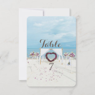 Mariage plage, Carte Arbor Floral Table
