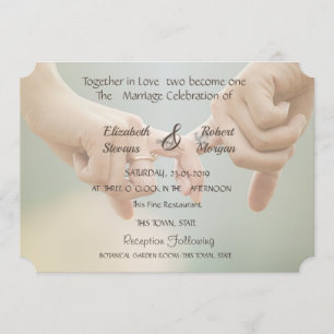 Mariage plage, Invitation main