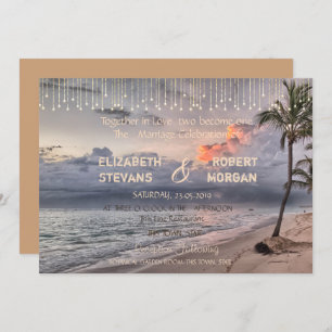 Mariage plage, Invitation Palm