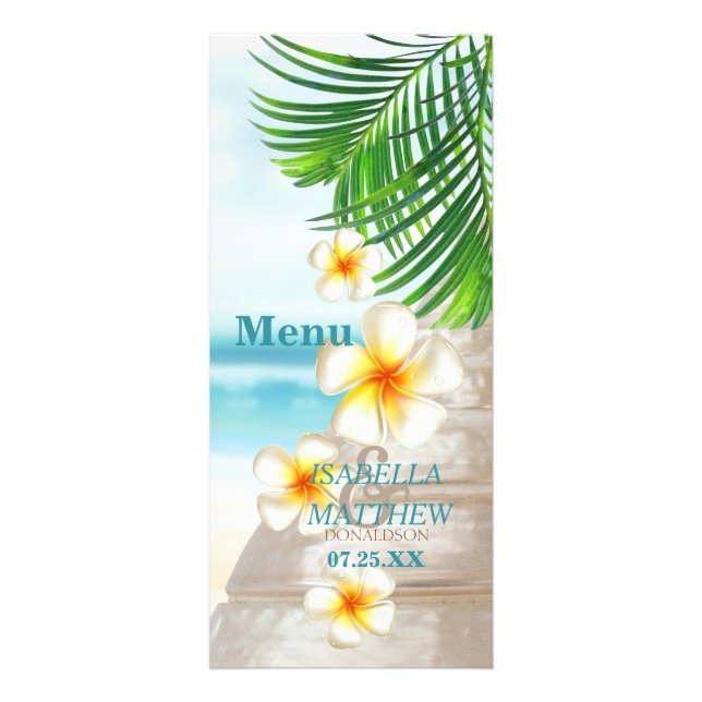 Mariage plage - Menu (Devant)