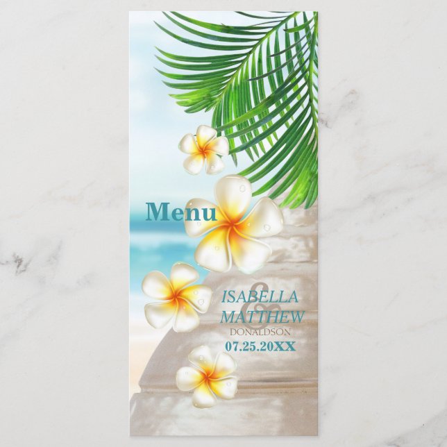 Mariage plage - Menu (Devant)