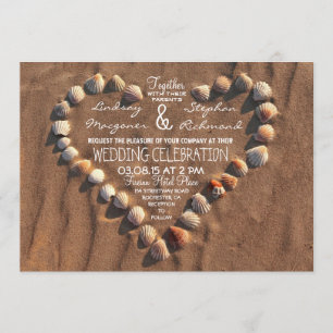 mariage plage mer coques invitations mariage