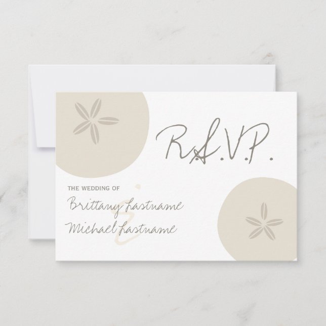 Mariage plage Sable Dollar Mariage RSVP (Devant)
