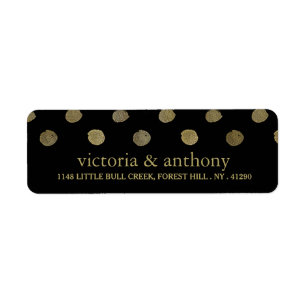 Mariage Pois moderne Black & Gold