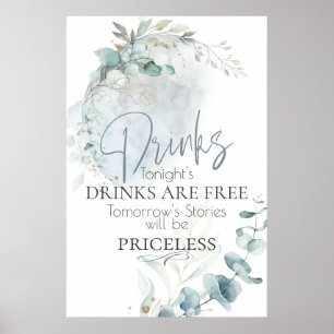 Mariage   Poster Dusty Blue Over the Moon in Love