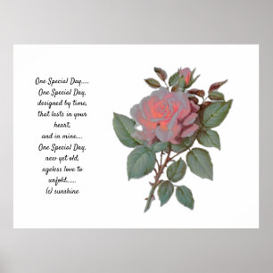 MARIAGE POSTER UN JOUR SPÉCIAL POÈME