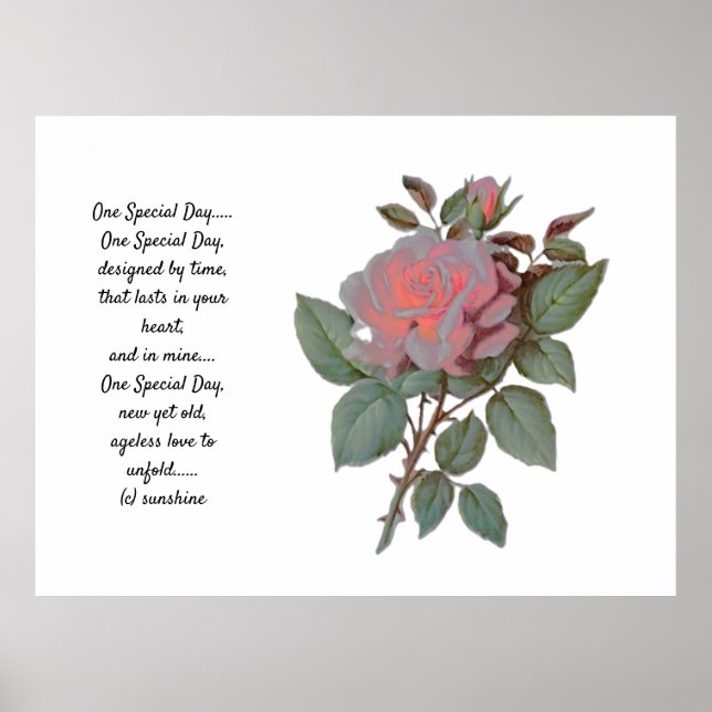 MARIAGE POSTER UN JOUR SPÉCIAL POÈME (Devant)