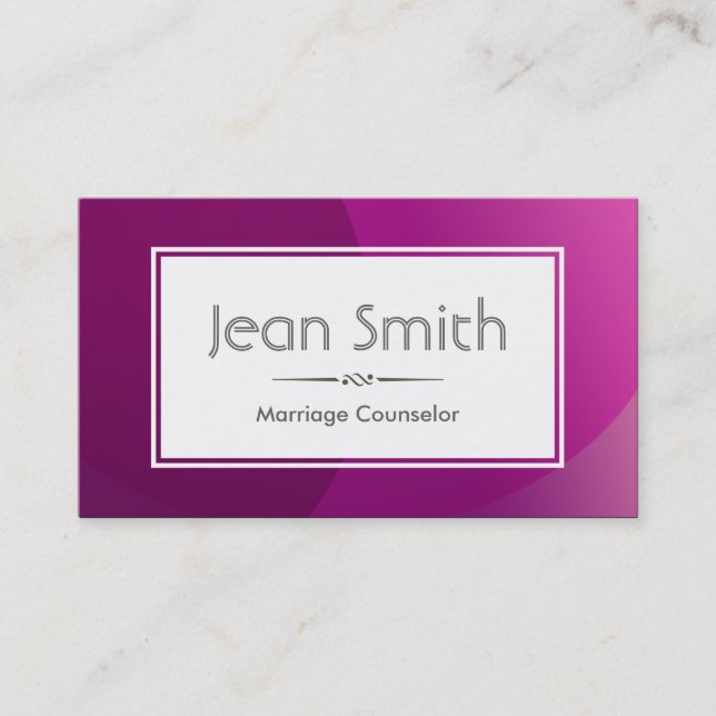 Mariage pourpre chic conseillant le carte de (Devant)