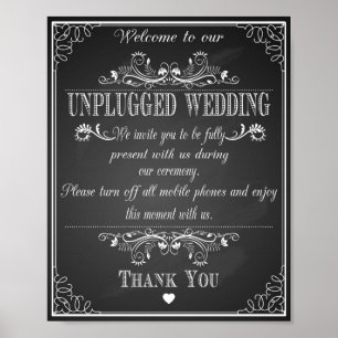 Mariage prin "Unplugged Mariage vintage tableau de