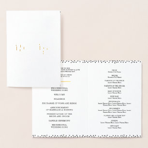 MARIAGE PROGRAMME DE CÉRÉMONIE élégant m & mme con