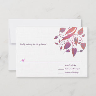 Mariage Raspberry Coral Grey RSVP