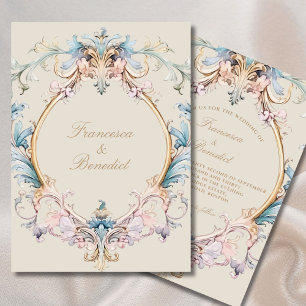 Mariage Regency Élégante Invitation baroque Vintag