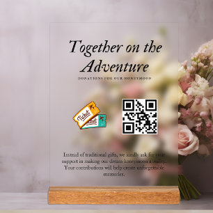 Mariage Registre Honeymoon Fund Qr Code Cadeau