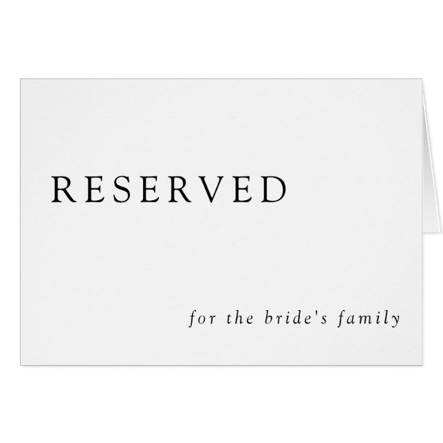 Mariage Réservé minimal Élégant Simple (Devant horizontal)