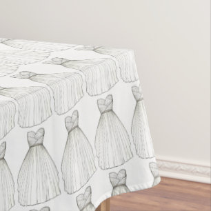 Mariage robe Gown Fête des mariées Nappe