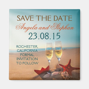 mariage romantique à la plage Magnet Réservez la d