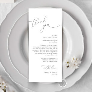 Mariage romantique Cadre Carte de remerciements