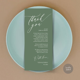 Mariage romantique Cadre Carte de remerciements