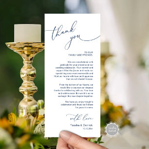 Mariage romantique Cadre Carte de remerciements