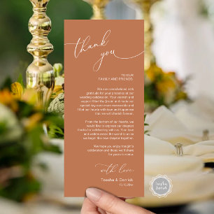 Mariage romantique Cadre Carte de remerciements