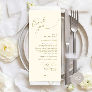 Mariage romantique Cadre Carte de remerciements