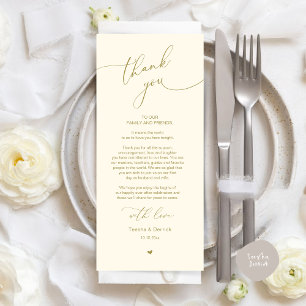 Mariage romantique Cadre Carte de remerciements