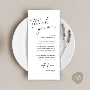 Mariage romantique Cadre Carte de remerciements
