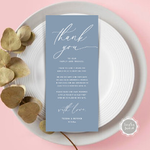 Mariage romantique Cadre Carte de remerciements