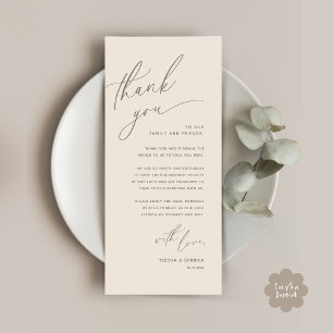 Mariage romantique Cadre Carte de remerciements