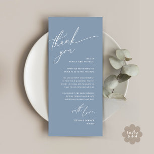 Mariage romantique Cadre Carte de remerciements