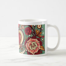 Mariage romantique & Mug Anniversaire avec Élégant