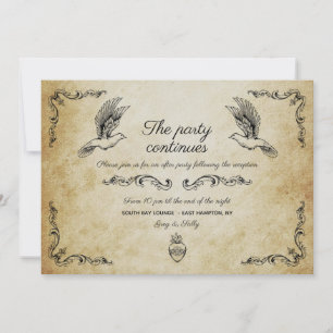 mariage romantique vintage après invitation