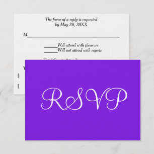 Mariage romantique violet RSVP