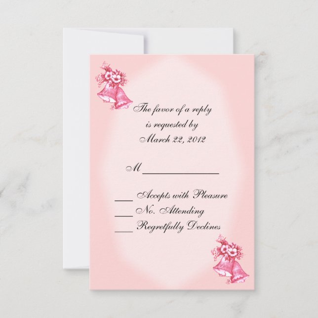 Mariage rose Bells RSVP (Devant)