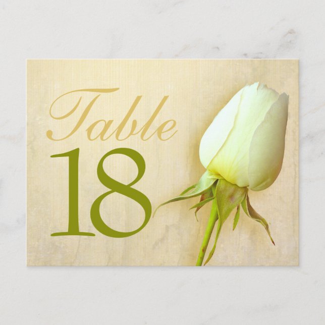 Mariage rose blanc numéro de table 10-39 carte pos (Devant)