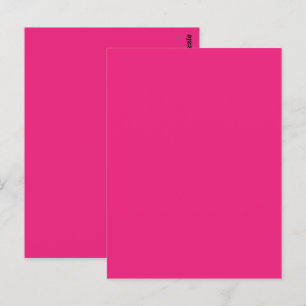 Mariage Rose Chaud Invitation de couleur unie au