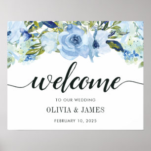 Mariage Rose de la marine bleu Dusty Affiche de bi
