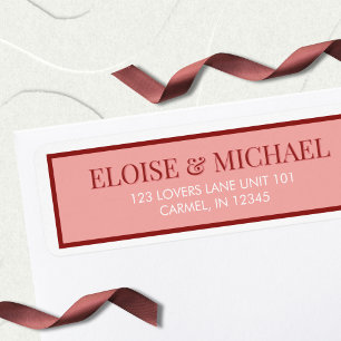 Mariage Rose et Rouge Contemporain et Élégant