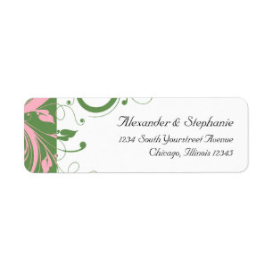 Mariage rose et vert floral