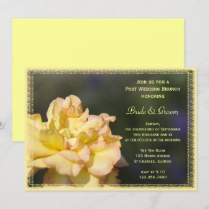 Mariage Rose Fancy Jaune Invitation Brunch