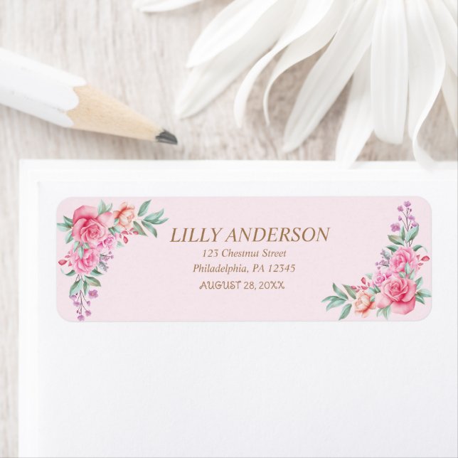 Mariage rose floral (En situation)