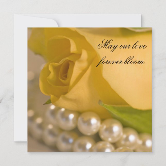 Mariage Rose Jaune / Faire-part d'Elopement (Devant)