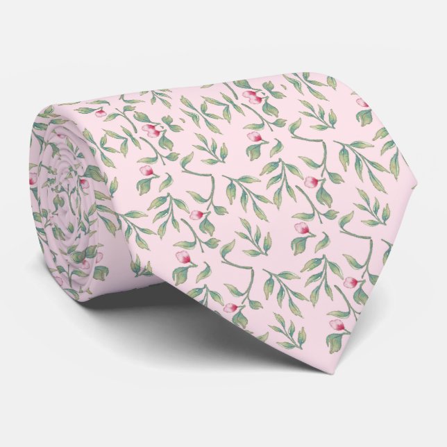 Mariage rose Nosegay Cravate Keepsakay (Roulé)