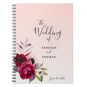Mariage rose or bleu rose fleurons livre d'or