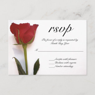 Mariage rose rouge RSVP