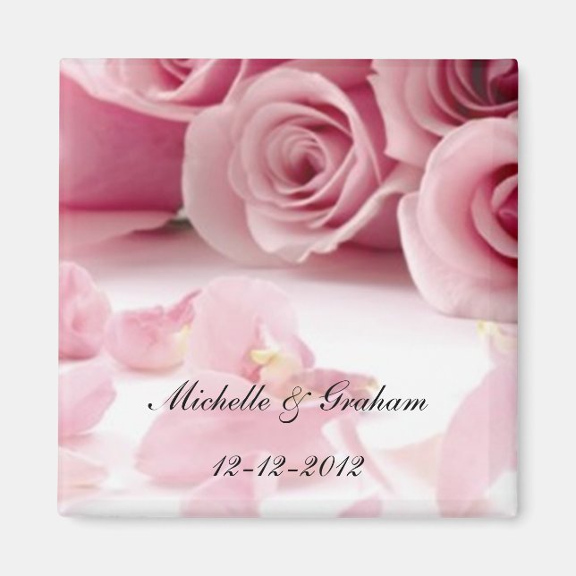 Mariage Roses roses rose Magnet (Devant)